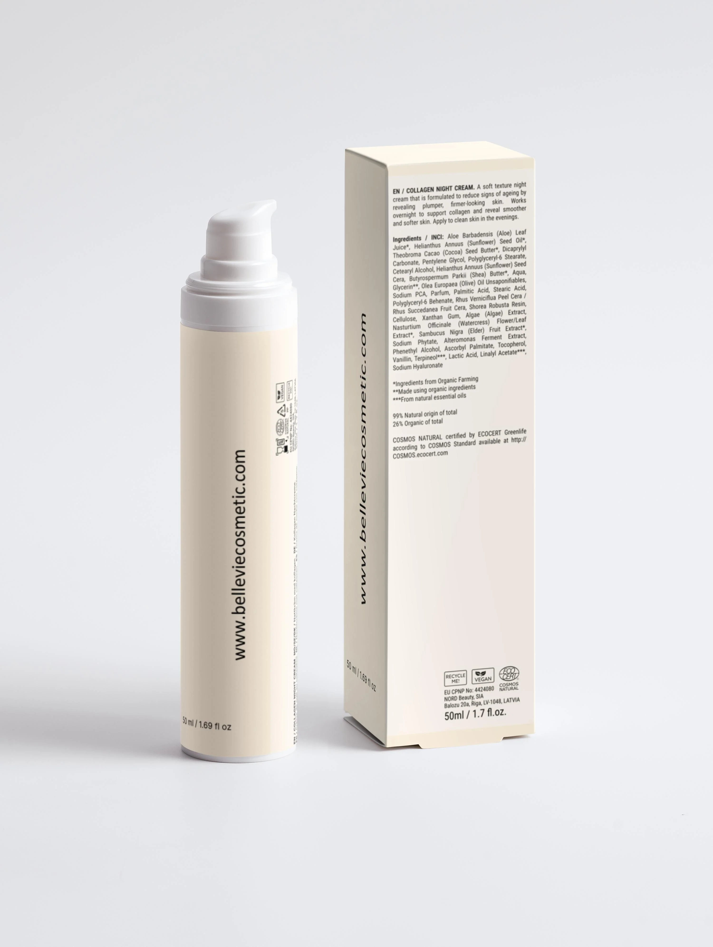 Collagen Night Routine Collection Box - Collagen Anti-Age Night Cream, Collagen Boost Serum, Smoothing Eye Cream - Image 10