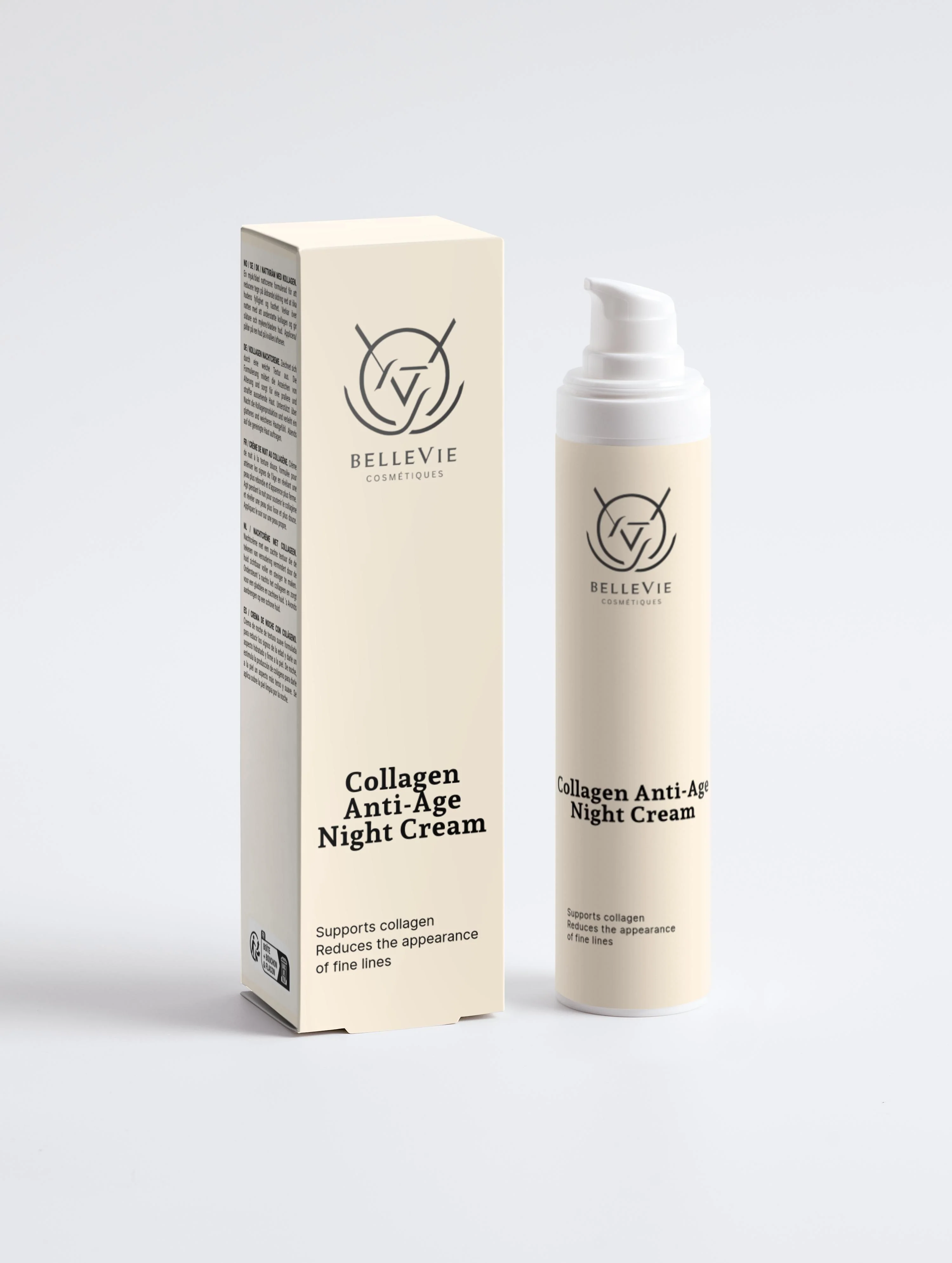 Collagen Night Routine Collection Box - Collagen Anti-Age Night Cream, Collagen Boost Serum, Smoothing Eye Cream - Image 8