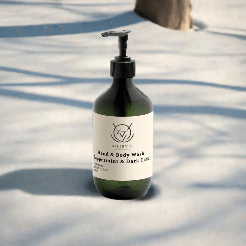 Peppermint Scent Hand & Body Wash 490ml – Peppermint & Dark Cedar - Image 3