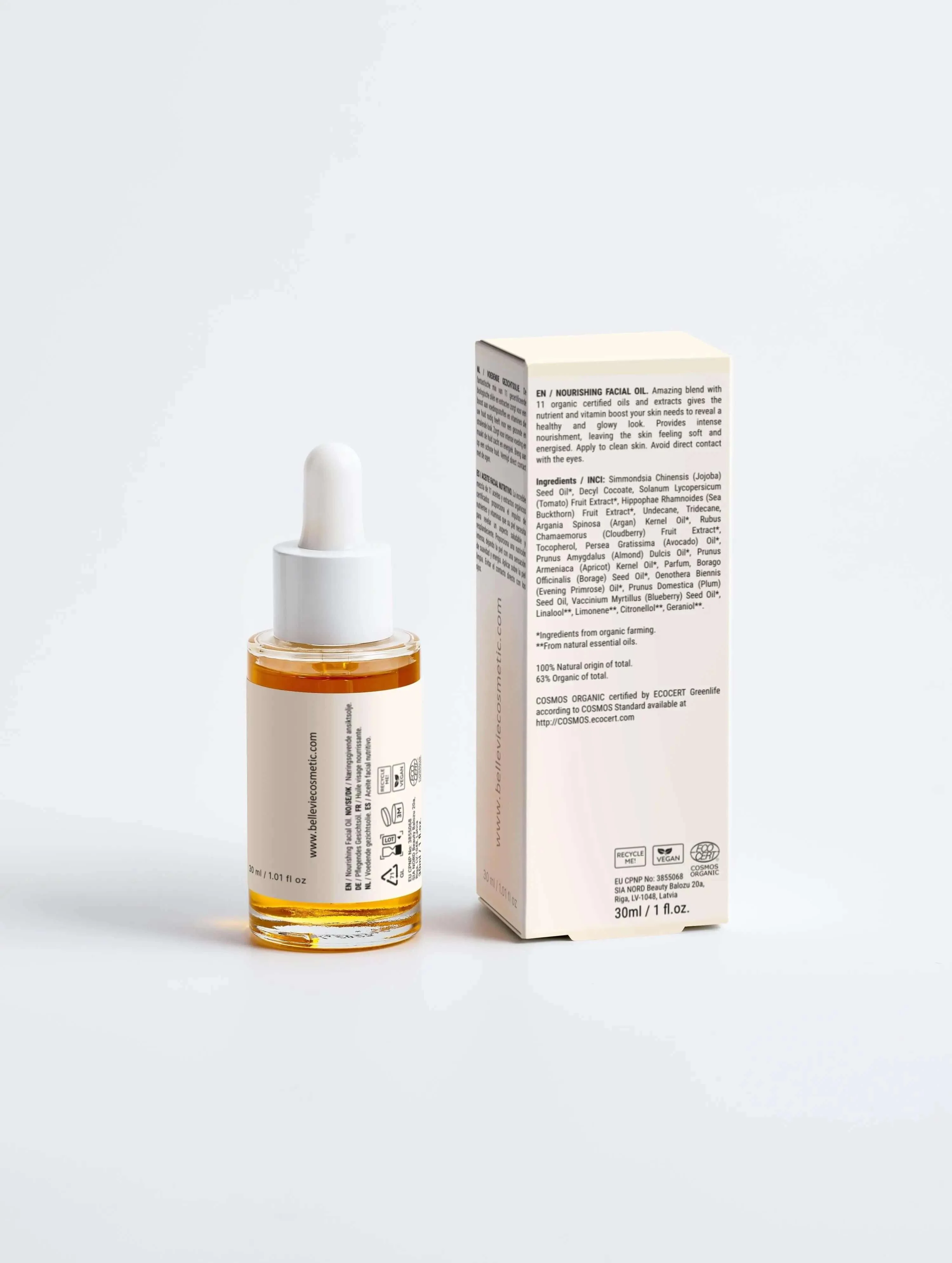 Nourishing Facial Oil 30ml – Organic, Vegan Glow Oil for Dry & Mature Skin - Image 3
