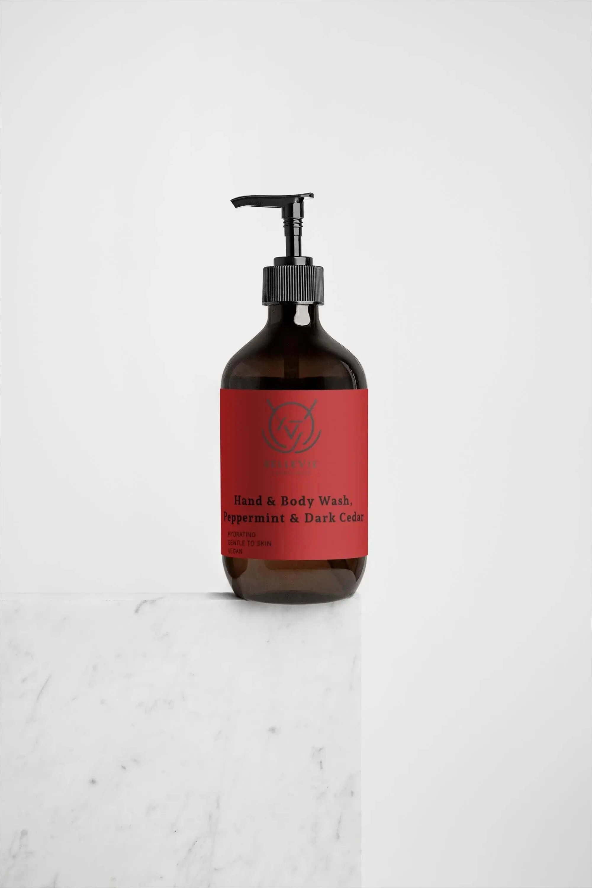 Organic Body & Hand Wash Peppermint & Dark Cedar 490ml - Image 6