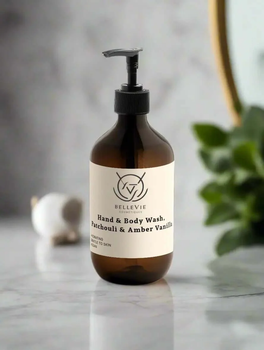 Natural body wash Hand & Body Wash, Patchouli & Amber Vanilla 490ml